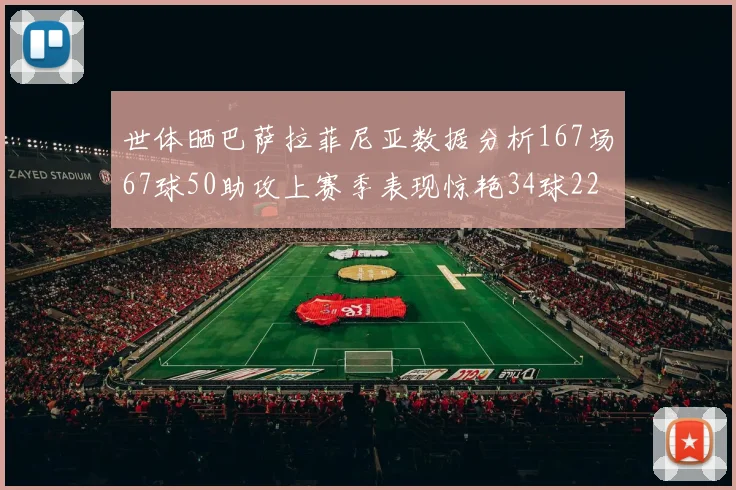 世体晒巴萨拉菲尼亚数据分析167场67球50助攻上赛季表现惊艳34球22助